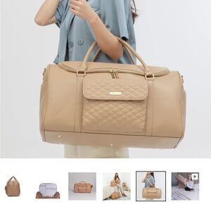 NWT LULI BEBÉ MONACO TRAVEL BAG | LATTE BROWN